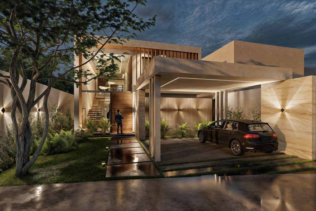 01 CASA CHT L115 – FACHADA NOCHE