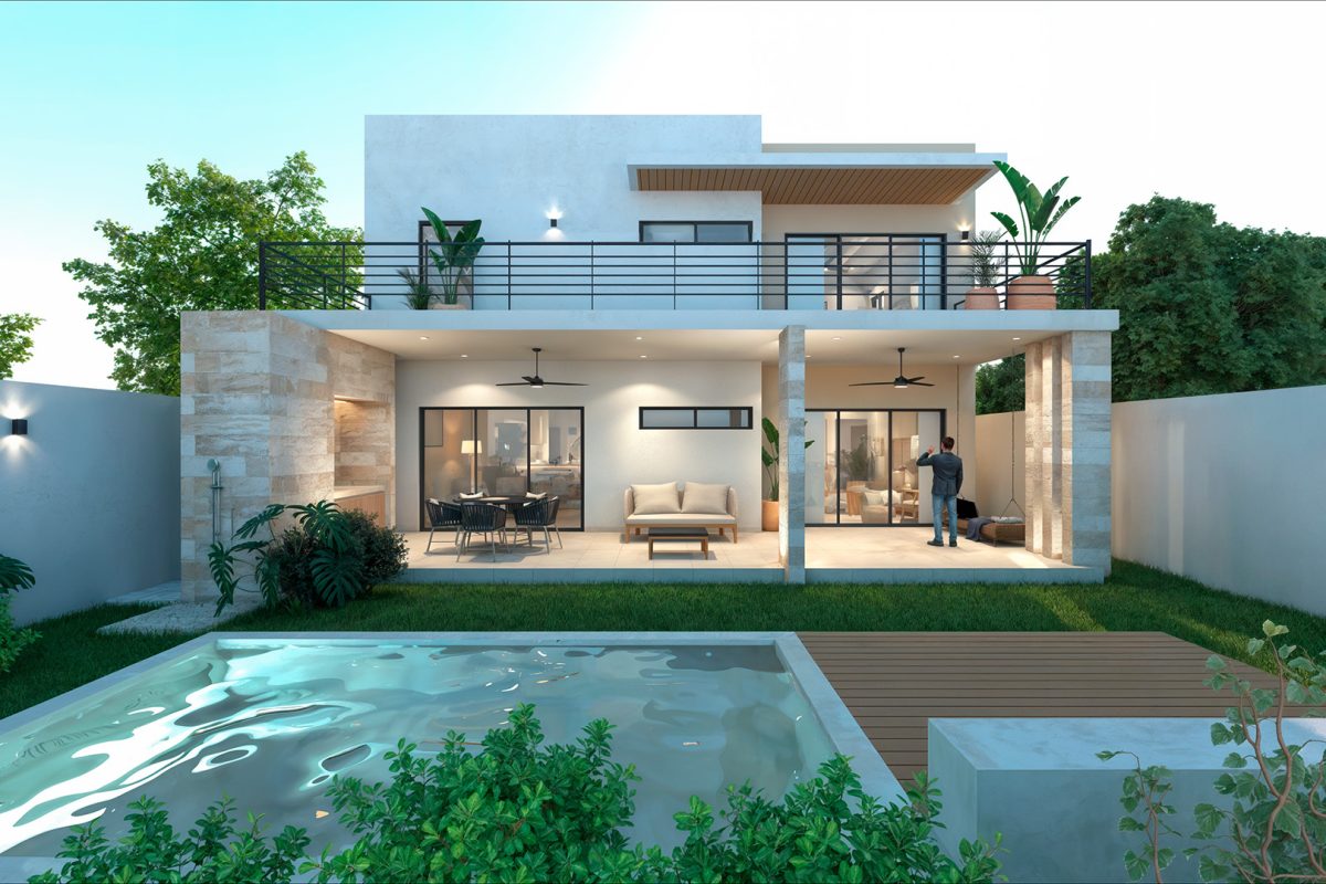 02 Caleido Estudio – Arquitectura – Casa Provincia – Interior Cocina – Fachada Posterior – Merida Yucatan