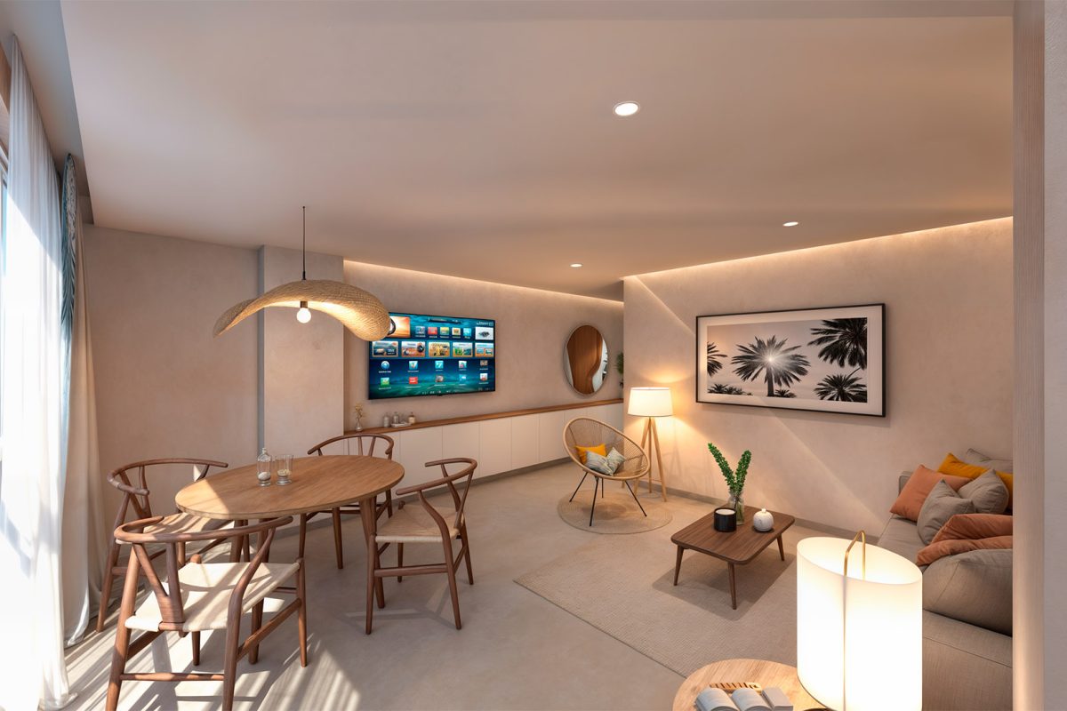 02 Caleido Estudio – Interiorismo – Departamento Acapulco – Comedor