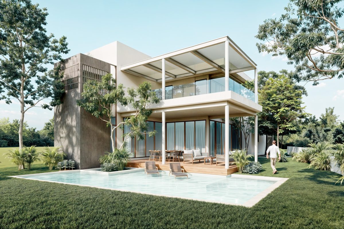 03 Caleido Estudio – Arquitectura – Country Club – Fachada Posterior – Mérida Yucatán