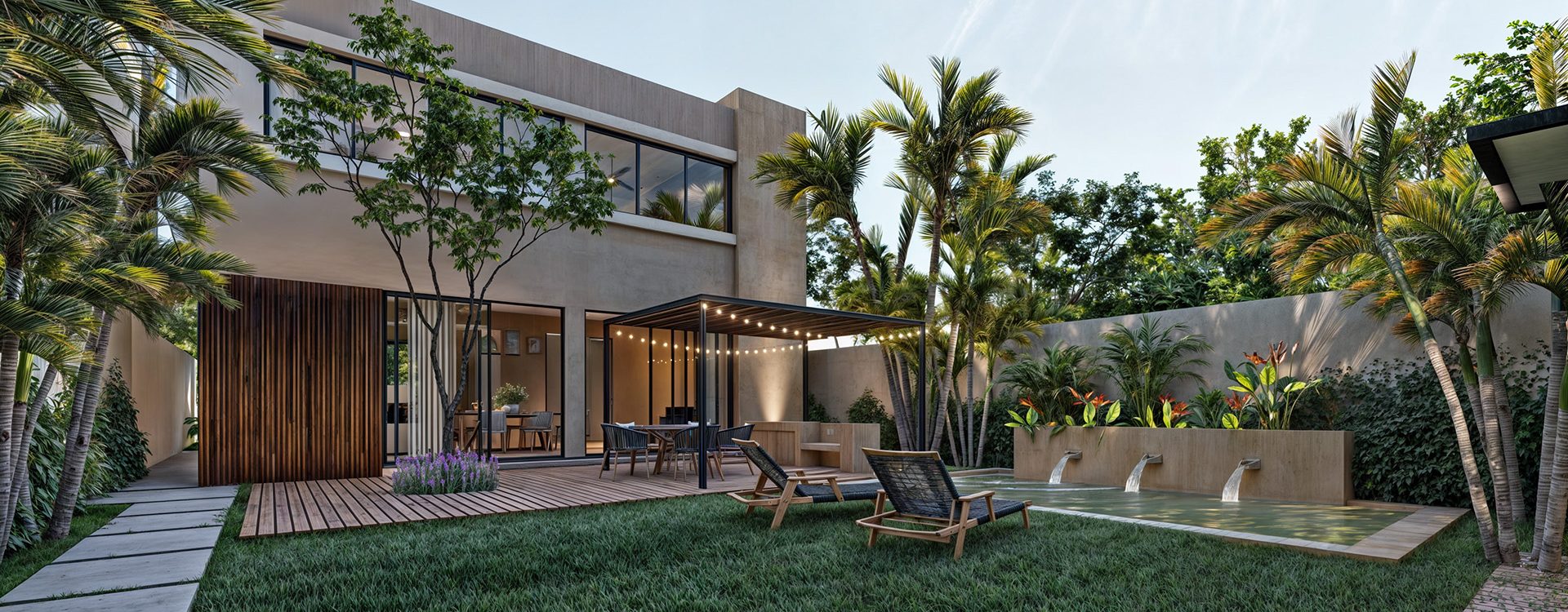 Casa Z25 Fachada Posterior 2 - Caleido Estudio