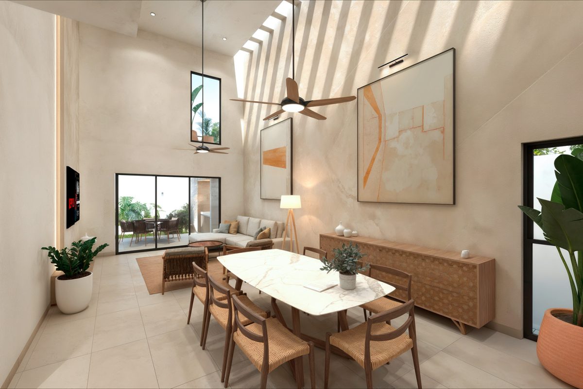 06 Caleido Estudio – Arquitectura – Casa Provincia – Interior Comedor – Merida Yucatan
