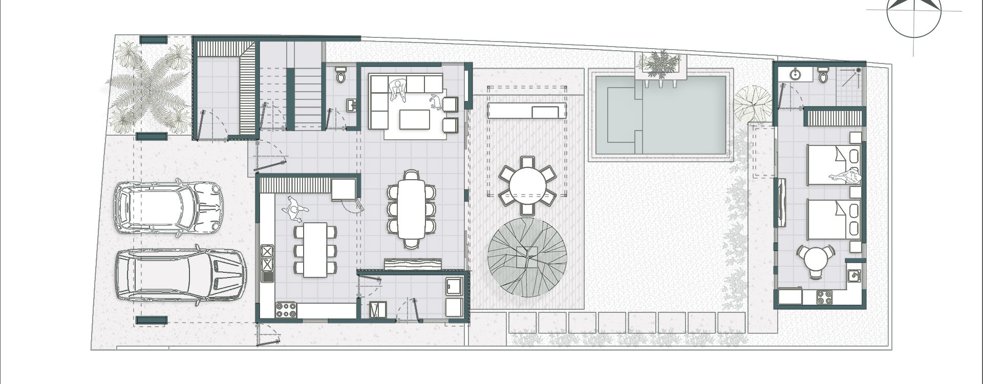 Casa Z25 Planos Planta Baja - Caleido Estudio