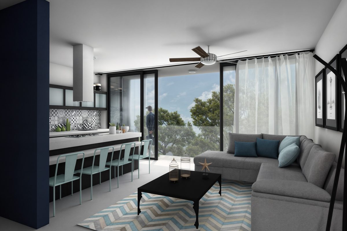 caleido arquitectura Deptos T1 – 2018 depto sala