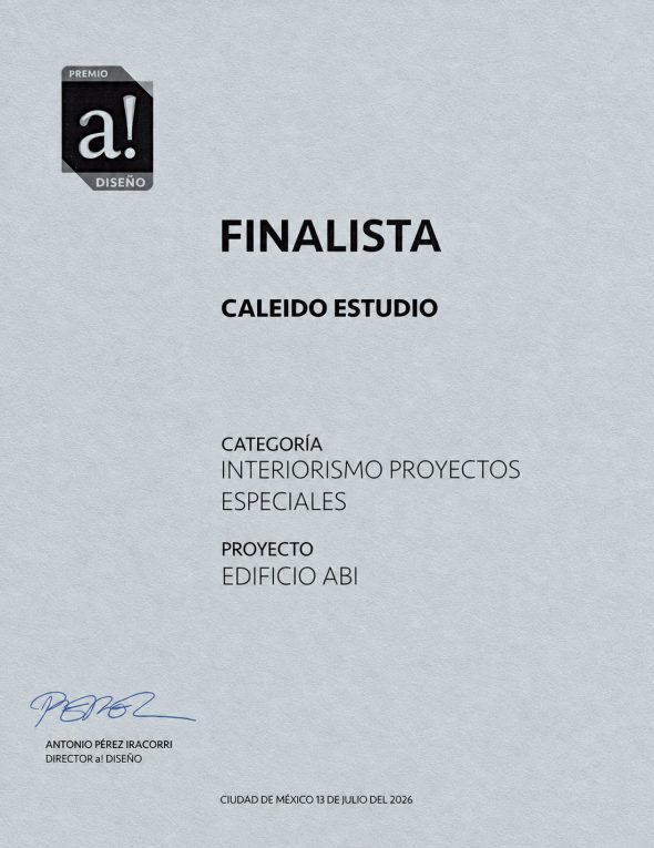 diploma-finalista-caleido-estudio-edificio-abi-premios-a-diseno-2025